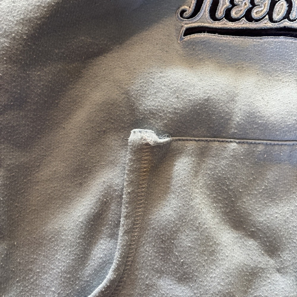 Reebok Vintage Youth M‎ Baby Blue Long Sleeve Hoodie Hooded Sweatshirt - Picture 6 of 8